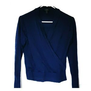 J Crew cross front sweater